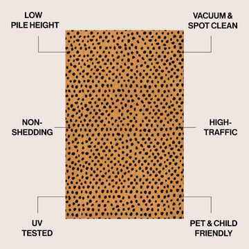 Daphne Modern Classic Animal-spot Bordered Coir Area Rug